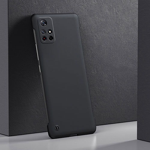 Hard Rigid Plastic Matte Finish Case Back Cover YK5 for Xiaomi Redmi Note 11T 5G Black