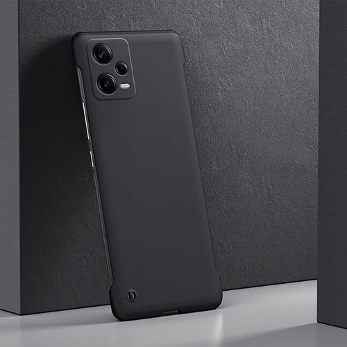 Hard Rigid Plastic Matte Finish Case Back Cover YK5 for Xiaomi Redmi Note 12 Pro+ Plus 5G Black