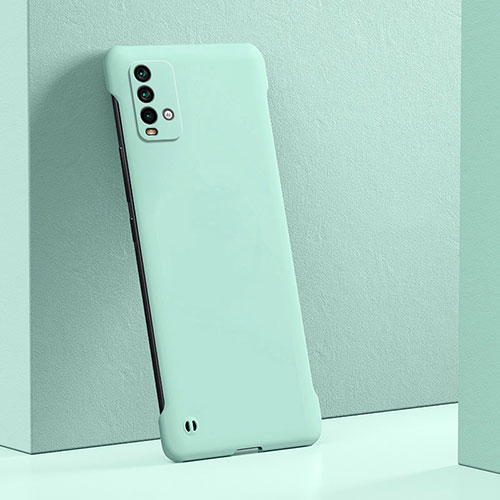 Hard Rigid Plastic Matte Finish Case Back Cover YK5 for Xiaomi Redmi Note 9 4G Cyan