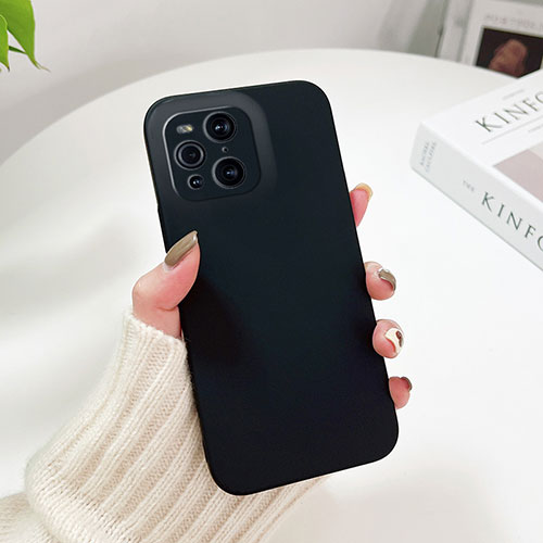 Hard Rigid Plastic Matte Finish Case Back Cover YK6 for Oppo Find X3 Pro 5G Black