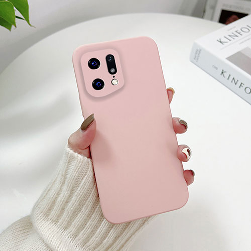 Hard Rigid Plastic Matte Finish Case Back Cover YK6 for Oppo Find X5 Pro 5G Pink