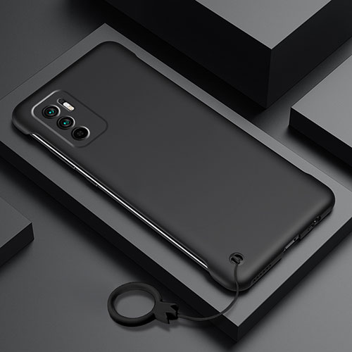 Hard Rigid Plastic Matte Finish Case Back Cover YK6 for Xiaomi Redmi Note 10 5G Black