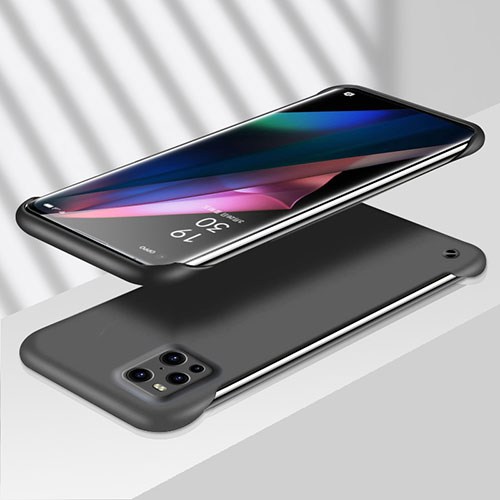 Hard Rigid Plastic Matte Finish Case Back Cover YK7 for Oppo Find X3 5G Black