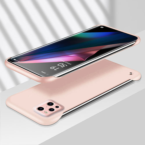 Hard Rigid Plastic Matte Finish Case Back Cover YK7 for Oppo Find X3 5G Pink