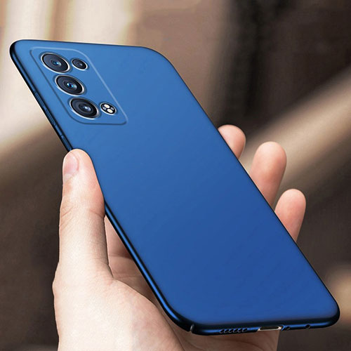 Hard Rigid Plastic Matte Finish Case Back Cover YK7 for Oppo Reno6 Pro 5G Blue