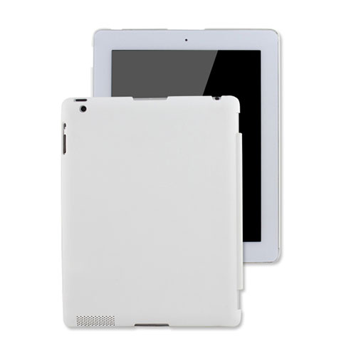 Hard Rigid Plastic Matte Finish Case for Apple iPad 3 White