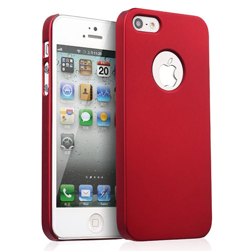 Hard Rigid Plastic Matte Finish Case for Apple iPhone 5 Red