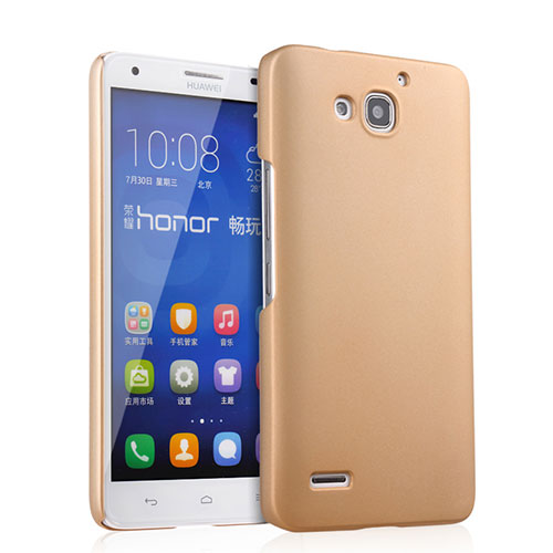 Hard Rigid Plastic Matte Finish Case for Huawei Honor 3X G750 Gold