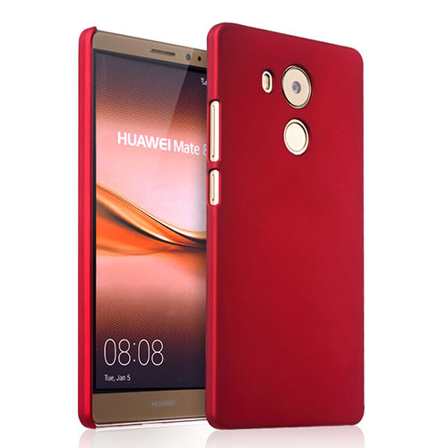 Hard Rigid Plastic Matte Finish Case for Huawei Mate 8 Red