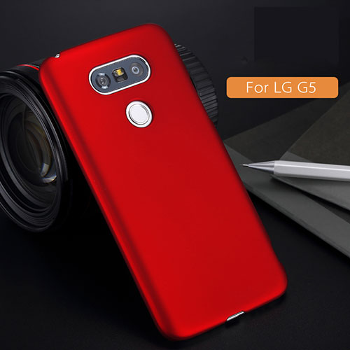 Hard Rigid Plastic Matte Finish Case for LG G5 Red