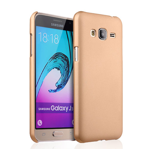 Hard Rigid Plastic Matte Finish Case for Samsung Galaxy J3 Gold