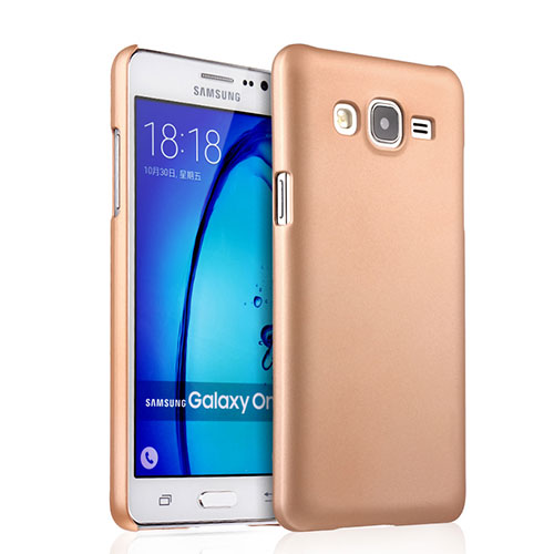 Hard Rigid Plastic Matte Finish Case for Samsung Galaxy On7 Pro Gold