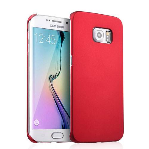 Hard Rigid Plastic Matte Finish Case for Samsung Galaxy S6 Edge SM-G925 Red