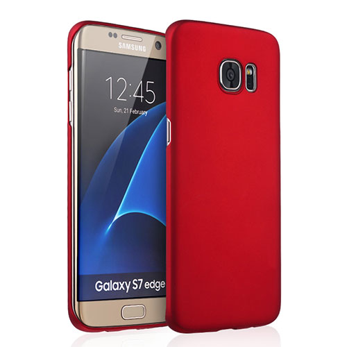 Hard Rigid Plastic Matte Finish Case for Samsung Galaxy S7 Edge G935F Red