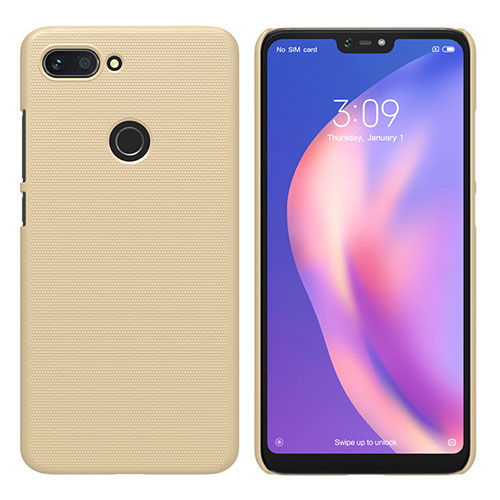 Hard Rigid Plastic Matte Finish Case for Xiaomi Mi 8 Lite Gold