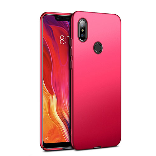 Hard Rigid Plastic Matte Finish Case for Xiaomi Mi 8 Red