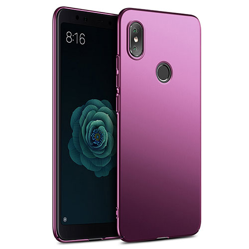 Hard Rigid Plastic Matte Finish Case for Xiaomi Mi A2 Purple