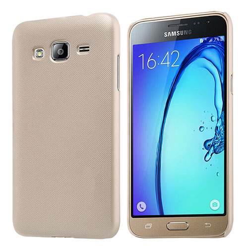 Hard Rigid Plastic Matte Finish Case M02 for Samsung Galaxy J3 (2016) J320F J3109 Gold