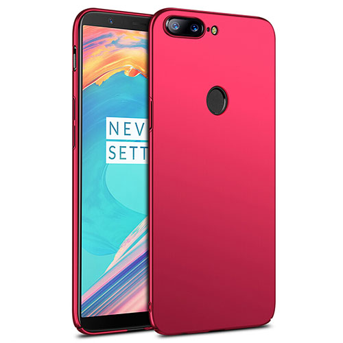 Hard Rigid Plastic Matte Finish Case R02 for OnePlus 5T A5010 Red