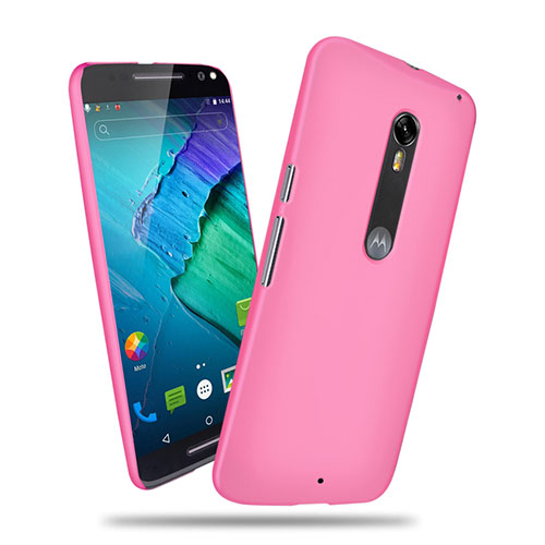 Hard Rigid Plastic Matte Finish Cover for Motorola Moto X Style Pink