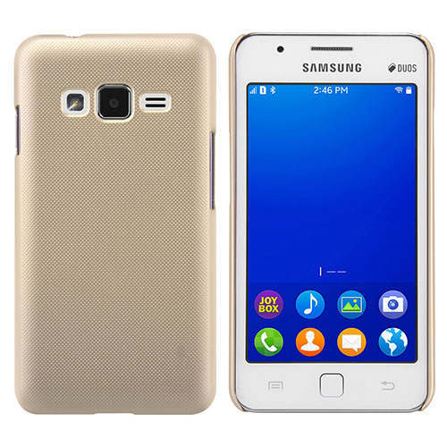 Hard Rigid Plastic Matte Finish Cover for Samsung Z1 Z130H Gold