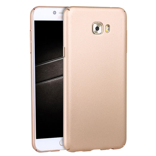 Hard Rigid Plastic Matte Finish Cover M04 for Samsung Galaxy C7 Pro C7010 Gold