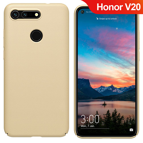 Hard Rigid Plastic Matte Finish Cover M05 for Huawei Honor V20 Gold