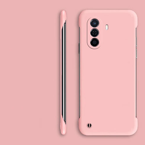 Hard Rigid Plastic Matte Finish Frameless Case Back Cover for Huawei Enjoy 50 Pink