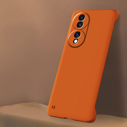 Hard Rigid Plastic Matte Finish Frameless Case Back Cover for Huawei Honor 70 5G Orange