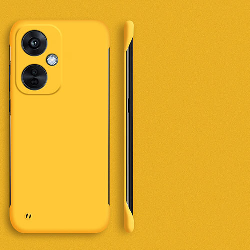 Hard Rigid Plastic Matte Finish Frameless Case Back Cover for OnePlus Nord CE 3 Lite 5G Yellow