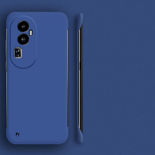 Hard Rigid Plastic Matte Finish Frameless Case Back Cover for Oppo Reno10 Pro+ Plus 5G Blue