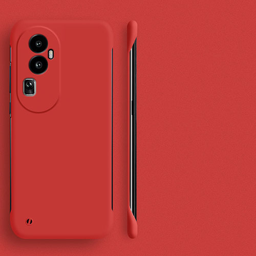 Hard Rigid Plastic Matte Finish Frameless Case Back Cover for Oppo Reno10 Pro+ Plus 5G Red