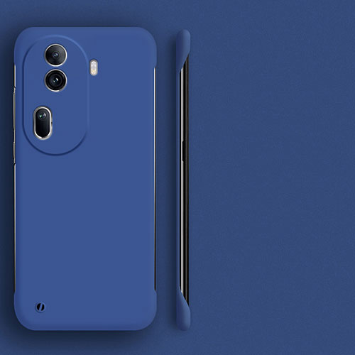 Hard Rigid Plastic Matte Finish Frameless Case Back Cover for Oppo Reno11 Pro 5G Blue