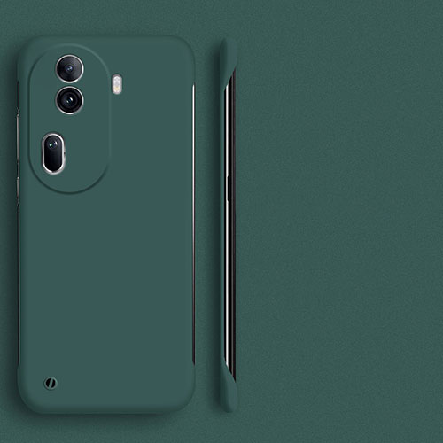 Hard Rigid Plastic Matte Finish Frameless Case Back Cover for Oppo Reno11 Pro 5G Midnight Green