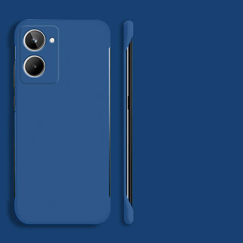 Hard Rigid Plastic Matte Finish Frameless Case Back Cover for Realme 10 4G Blue