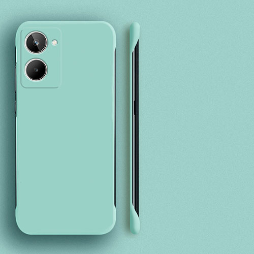 Hard Rigid Plastic Matte Finish Frameless Case Back Cover for Realme 10 4G Cyan