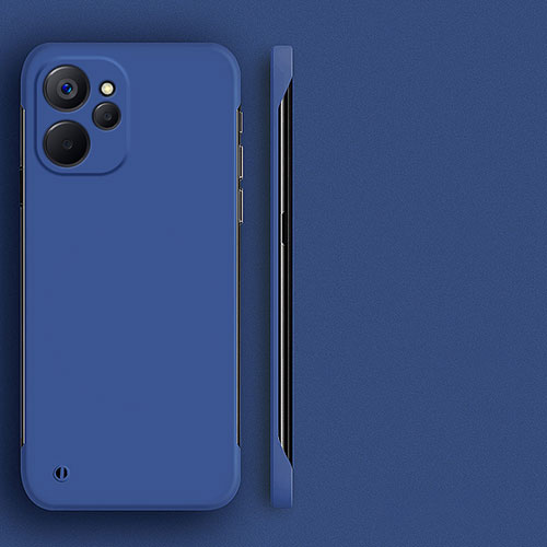 Hard Rigid Plastic Matte Finish Frameless Case Back Cover for Realme 10 5G Blue