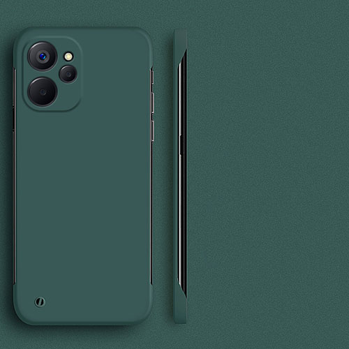 Hard Rigid Plastic Matte Finish Frameless Case Back Cover for Realme 10 5G Green