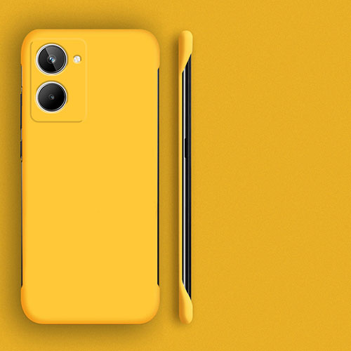 Hard Rigid Plastic Matte Finish Frameless Case Back Cover for Realme 10 Pro 5G Yellow