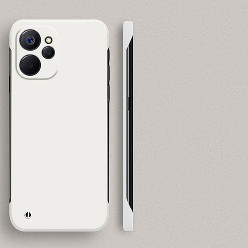Hard Rigid Plastic Matte Finish Frameless Case Back Cover for Realme 9i 5G White