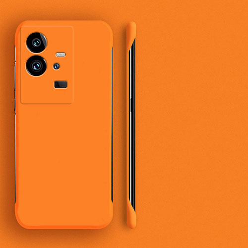 Hard Rigid Plastic Matte Finish Frameless Case Back Cover for Vivo iQOO 11 Pro 5G Orange