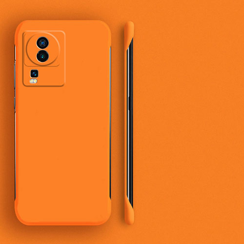 Hard Rigid Plastic Matte Finish Frameless Case Back Cover for Vivo iQOO Neo7 5G Orange