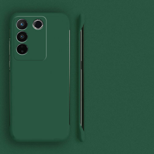 Hard Rigid Plastic Matte Finish Frameless Case Back Cover for Vivo V27 Pro 5G Midnight Green