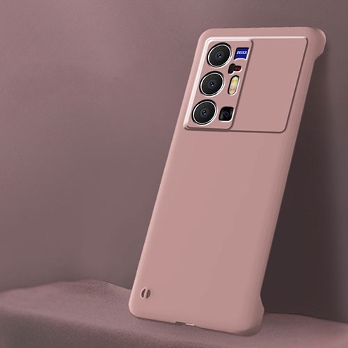 Hard Rigid Plastic Matte Finish Frameless Case Back Cover for Vivo X70 Pro+ Plus 5G Pink