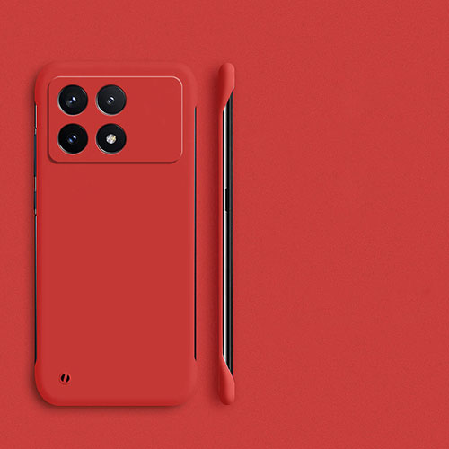 Hard Rigid Plastic Matte Finish Frameless Case Back Cover for Xiaomi Redmi K70 5G Red