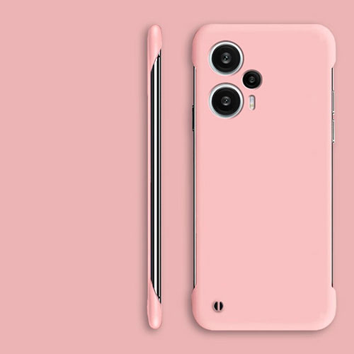 Hard Rigid Plastic Matte Finish Frameless Case Back Cover for Xiaomi Redmi Note 12 Turbo 5G Pink