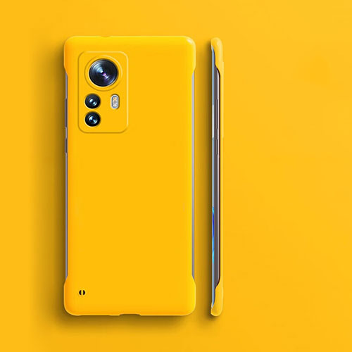 Hard Rigid Plastic Matte Finish Frameless Case Back Cover for Xiaomi Redmi Note 12S Yellow