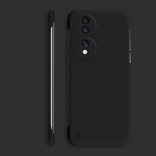 Hard Rigid Plastic Matte Finish Frameless Case Back Cover P01 for Huawei Honor 70 5G Black