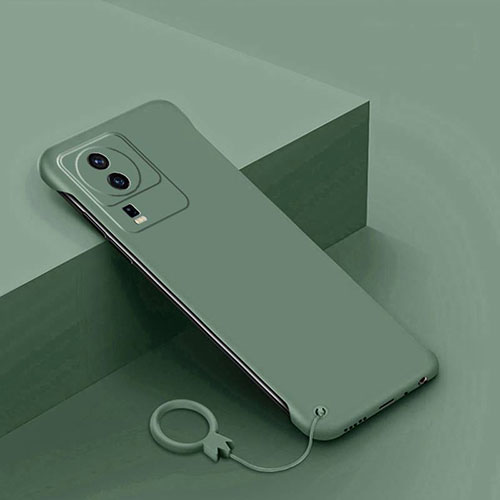 Hard Rigid Plastic Matte Finish Frameless Case Back Cover P01 for Vivo iQOO Neo7 5G Midnight Green