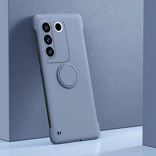 Hard Rigid Plastic Matte Finish Frameless Case Back Cover P01 for Vivo V27 Pro 5G Lavender Gray